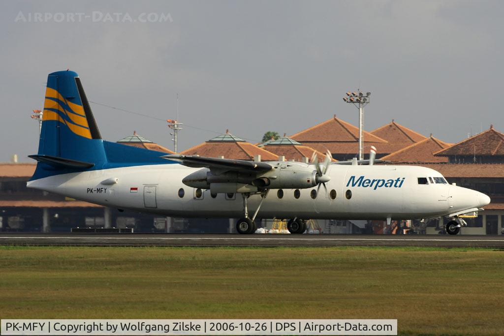 PK-MFY, 1982 Fokker F27-500RF Friendship C/N 10629, visitor