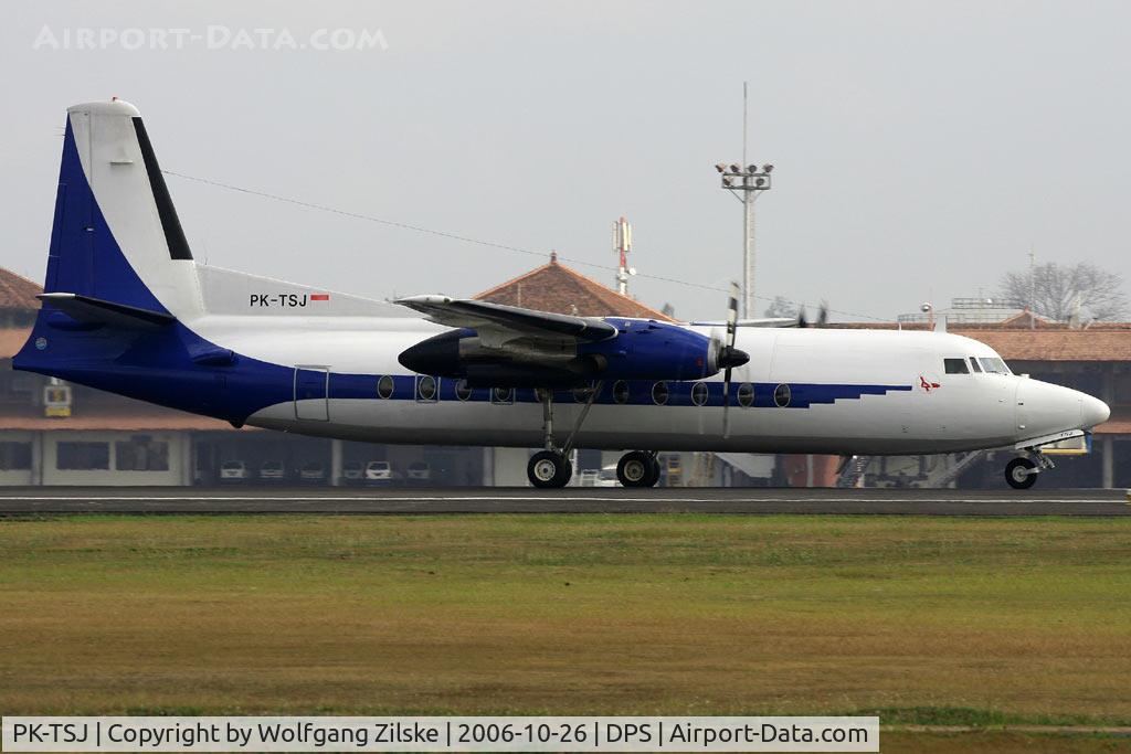 PK-TSJ, 1976 Fokker F.27-500RCF Friendship C/N 10525, visitor