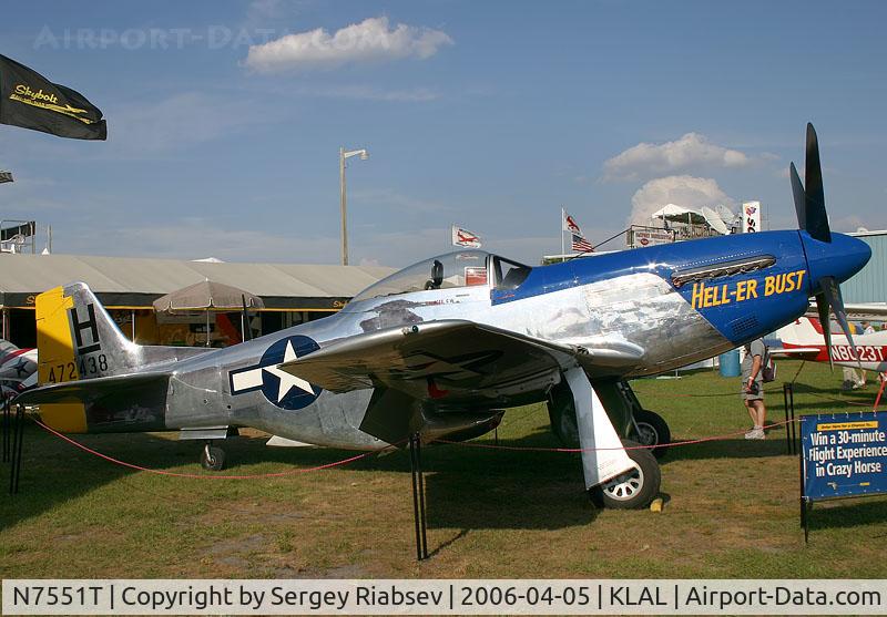 N7551T, 1944 North American P-51D Mustang C/N 122-38997, Sun-n-fun 2006