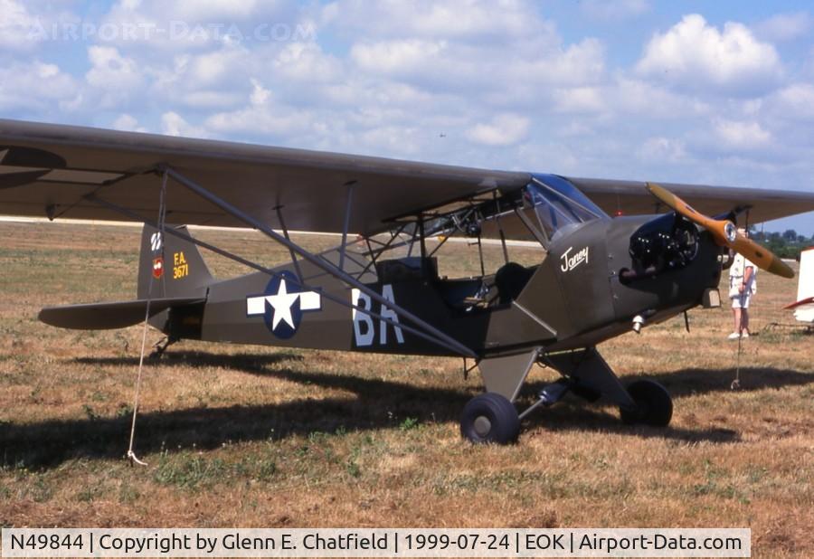 N49844, Piper L-4B Grasshopper (O-59A / J3C-65) C/N 10189, L-4B 43-0671 At the liason bird fly-in