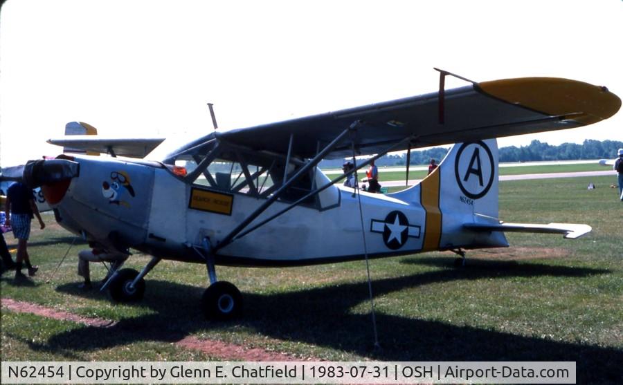 N62454, 1943 Stinson L-5 Sentinel C/N 76-382, At the annual EAA fly-in
