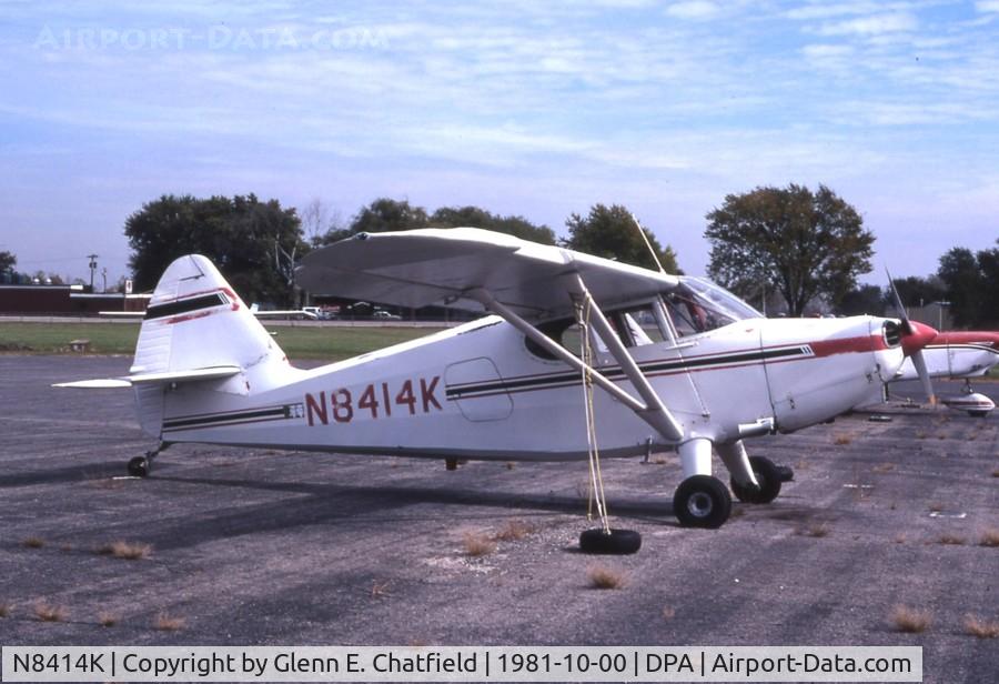 N8414K, 1946 Stinson 108-1 Voyager C/N 108-1414, Based at DuPage Airport at the time of photo