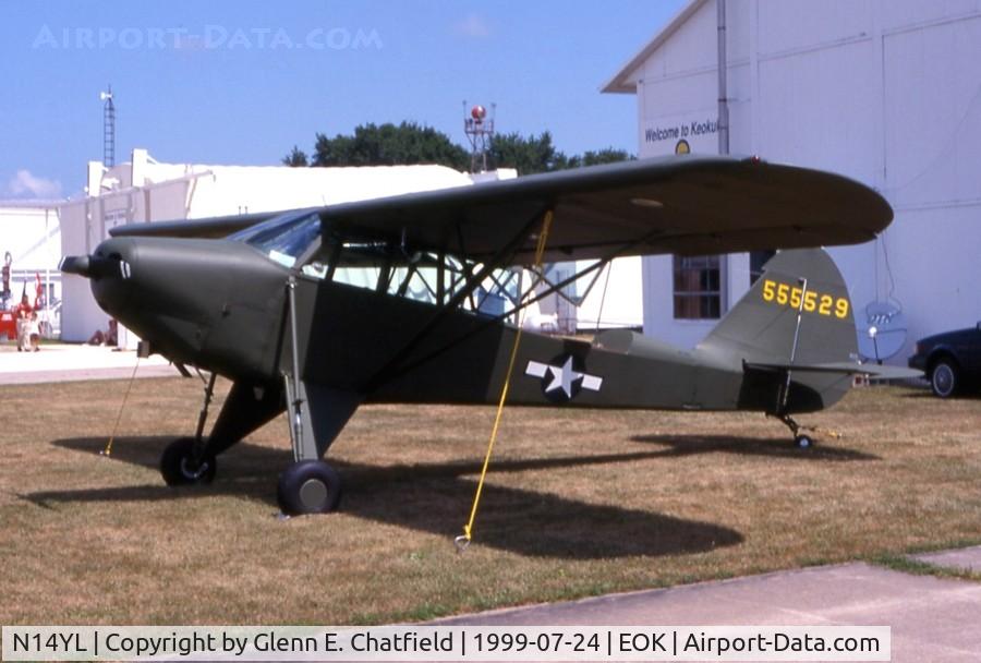 N14YL, 1945 Piper YL-14 Grasshopper (J5C) C/N 5-3005, At the liason bird fly-in, YL-14 45-55529