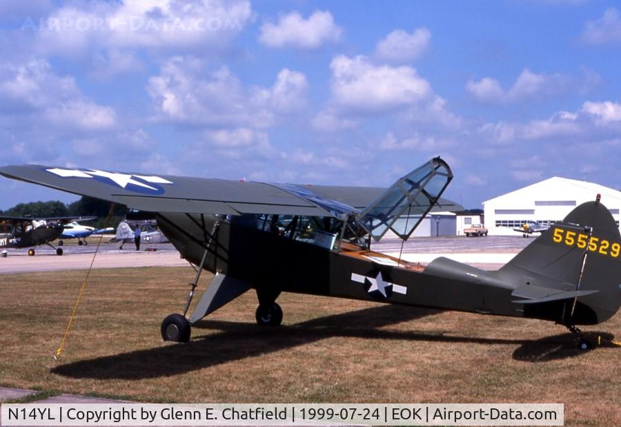 N14YL, 1945 Piper YL-14 Grasshopper (J5C) C/N 5-3005, At the liason bird fly-in, YL-14 45-55529
