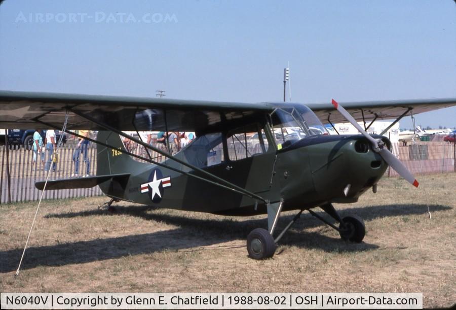 N6040V, Aeronca 7BCM C/N 47-831, L-16A 47-0831  at the EAA fly-in