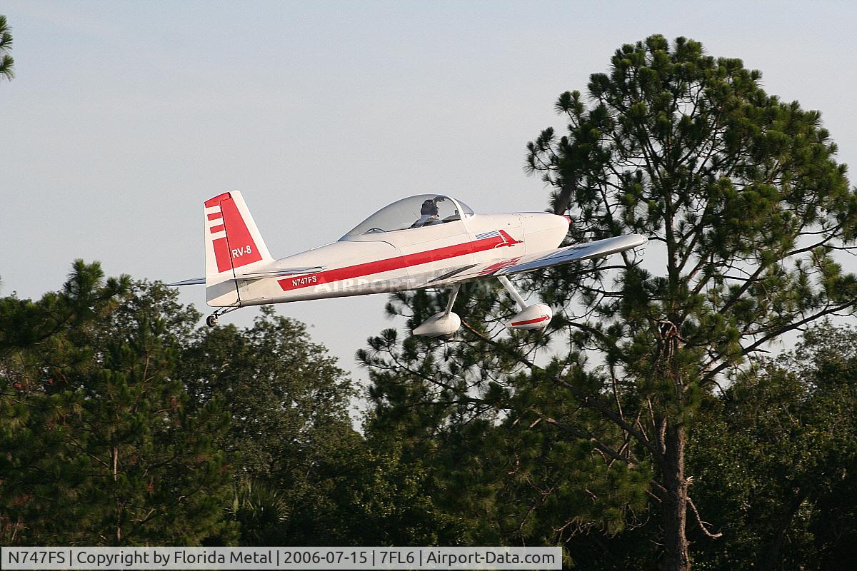 N747FS, 2003 Vans RV-8 C/N 81337, Take off at Spruce Creek