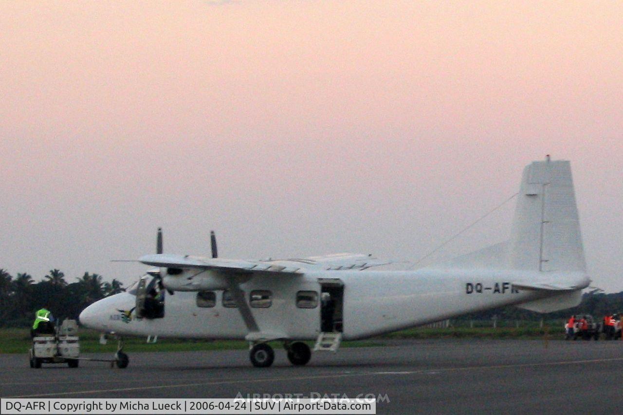 DQ-AFR, 2006 Harbin Y-12 C/N 013, being towed to the hangar after the last leg of the day