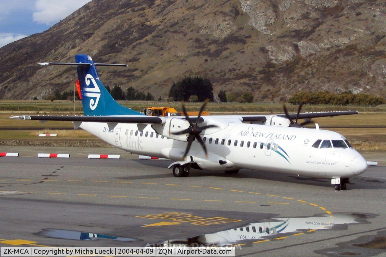 ZK-MCA, 1999 ATR 72-212A C/N 597, I love the reflection in the puddles...