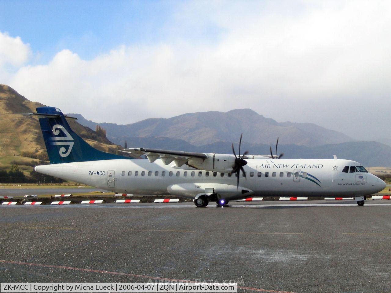 ZK-MCC, 2004 ATR 72-212A C/N 714, Arriving in Queenstown, just between two heavy showers