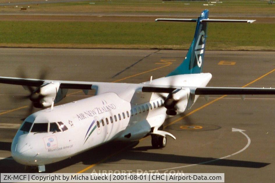 ZK-MCF, 1999 ATR 72-212A C/N 600, Just arrived in the Garden City
