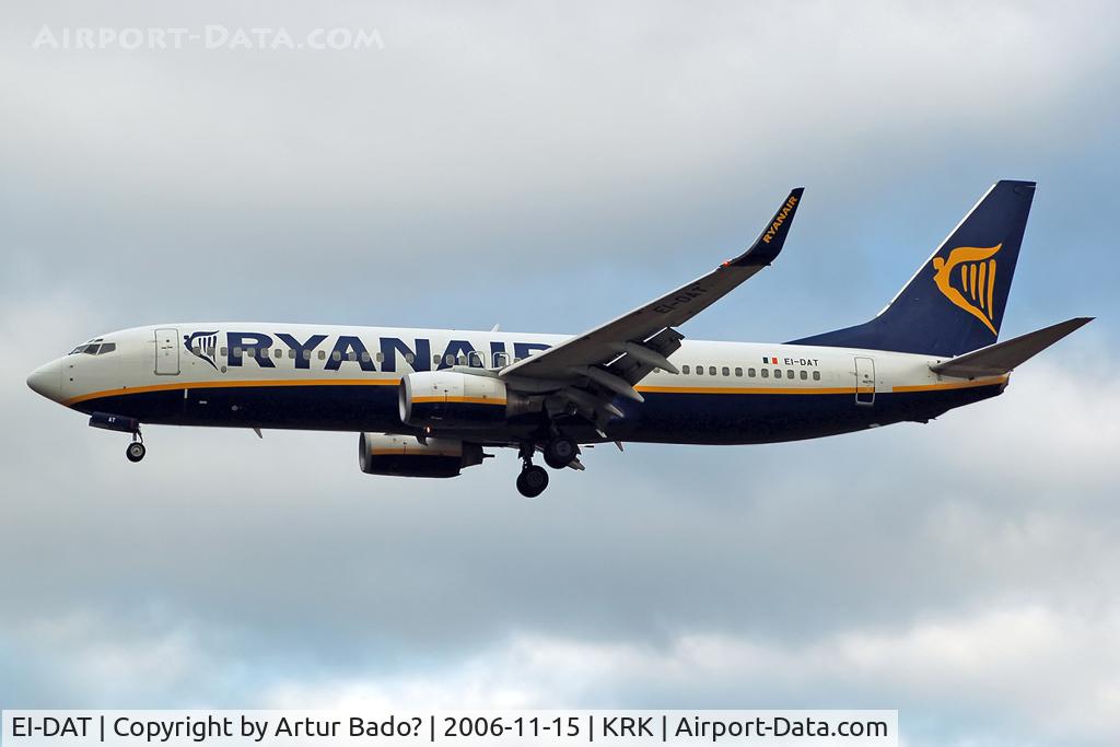 EI-DAT, 2003 Boeing 737-8AS C/N 33554, Ryanair