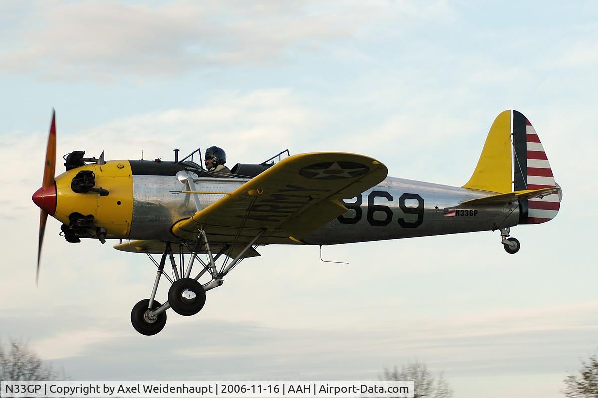 N33GP, 1942 Ryan PT-22 Recruit (ST3KR) C/N 2078, first time of this plane on AAH