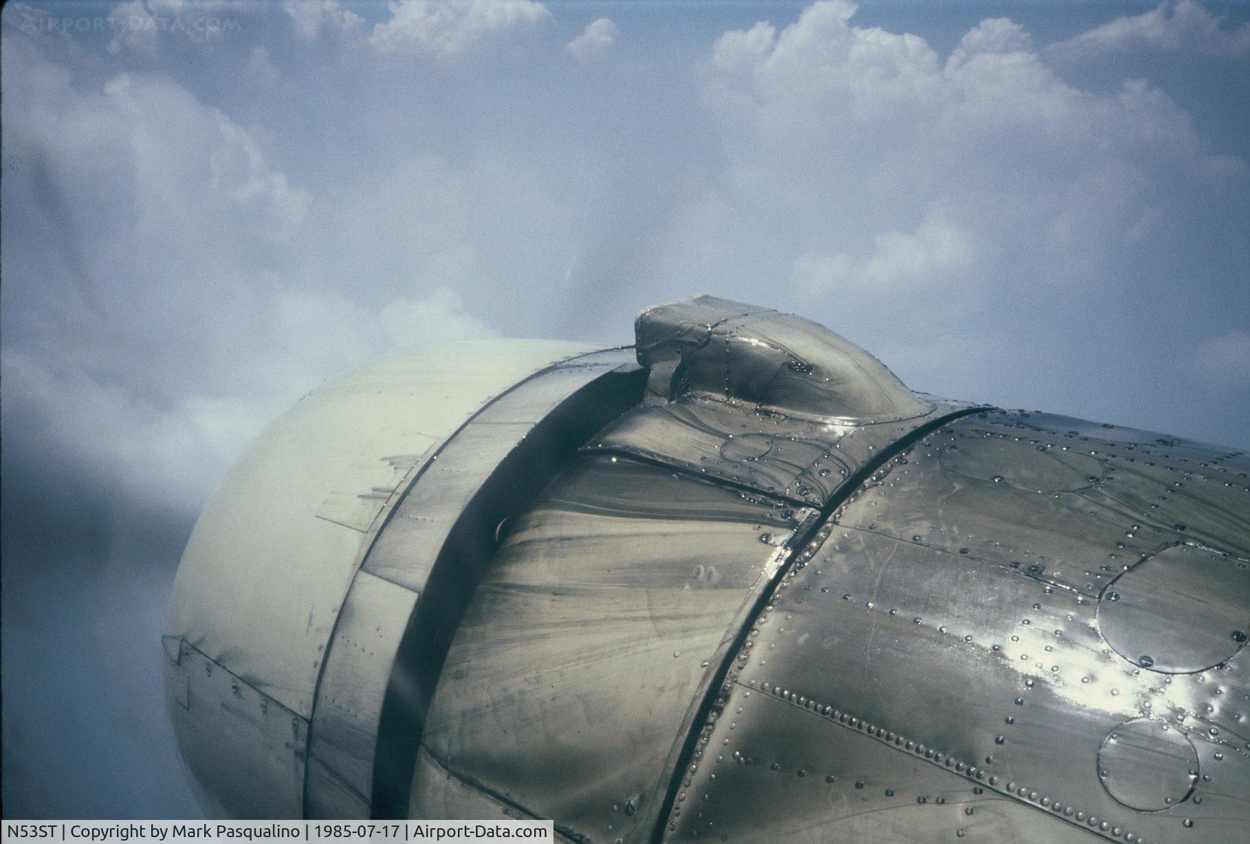 N53ST, 1943 Douglas DC3C (C-47A-20-DL) C/N 9380, DC-3   Half way between Stornoway, Scotland and Reykjavik, Iceland with big oil leak.