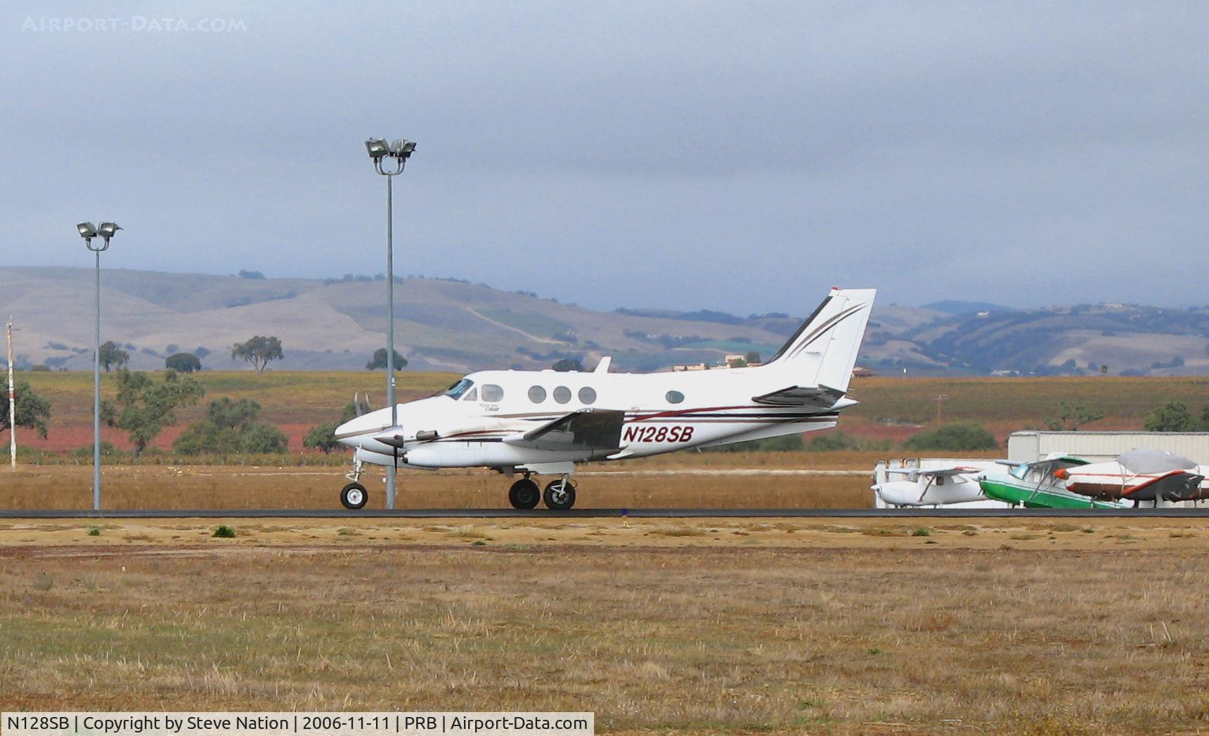 N128SB, 1997 Raytheon Aircraft Company C90A C/N LJ-1503, Digger Pine Enterprises 1997 Raytheon King Air C90A arriving @ Paso Robles Municipal Airport, CA