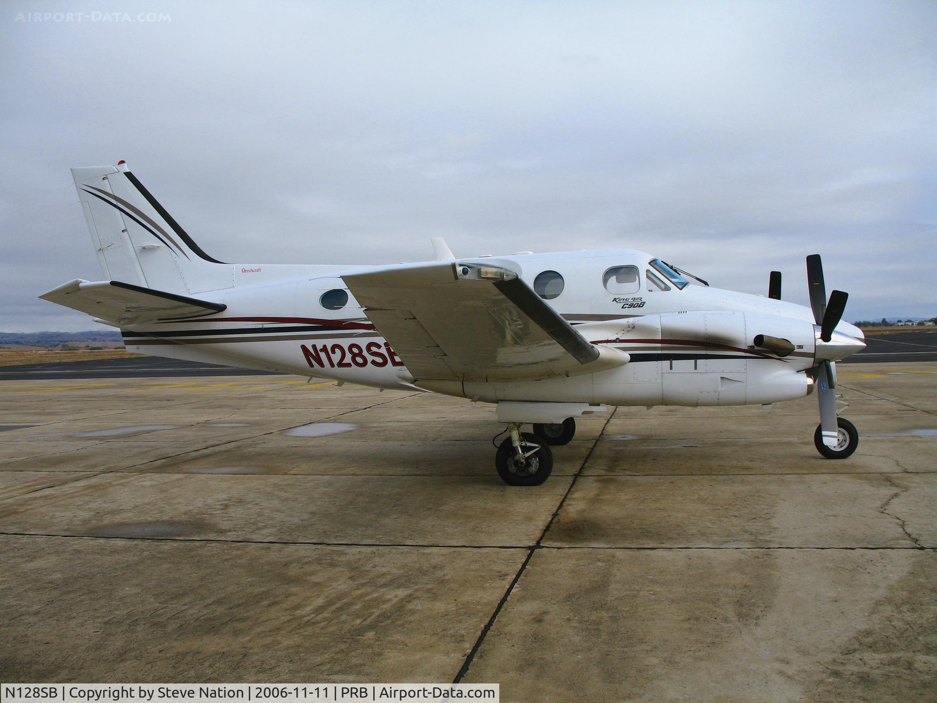 N128SB, 1997 Raytheon Aircraft Company C90A C/N LJ-1503, Digger Pine Enterprises 1997 Raytheon King Air C90A parked @ Paso Robles Municipal Airport, CA