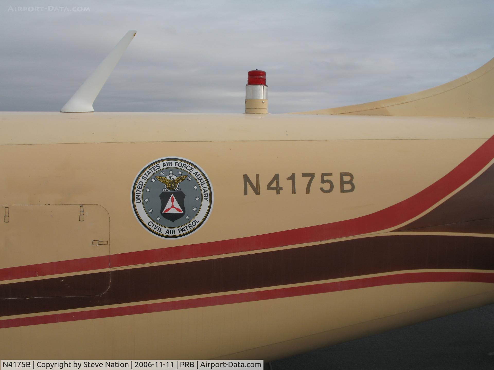 N4175B, 1953 Aero Commander 520 C/N 520-81, Close-up of logo for Civil Air Patrol 1953 Aero Commander 520 @ Paso Robles Municipal Airport, CA