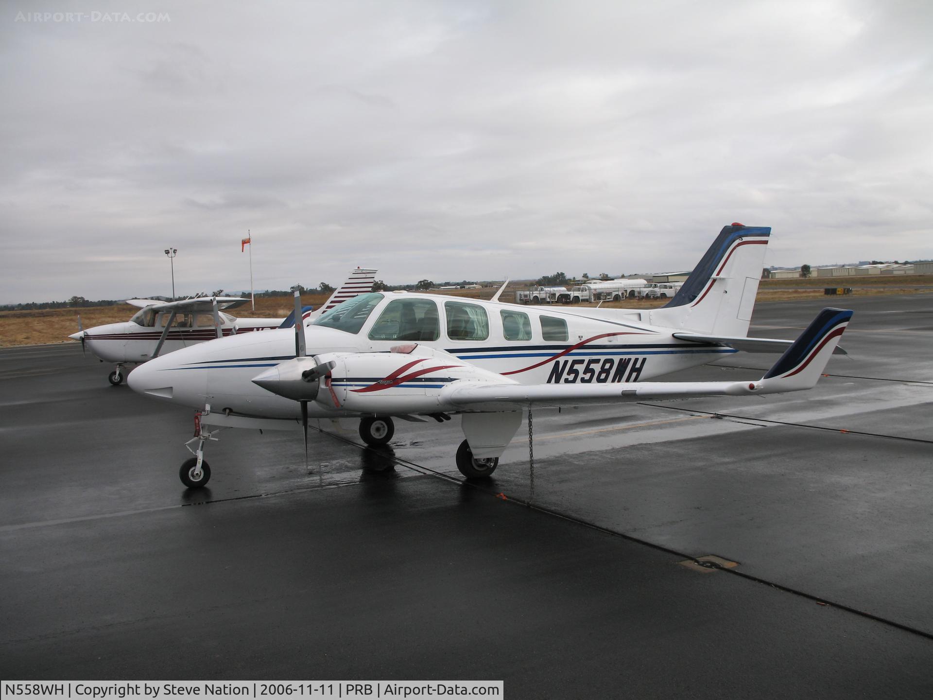 N558WH, 1982 Beech 58 Baron C/N TH-1356, Air Alliance 1982 Beech 58 with winglets @ Paso Robles Municipal Airport, CA