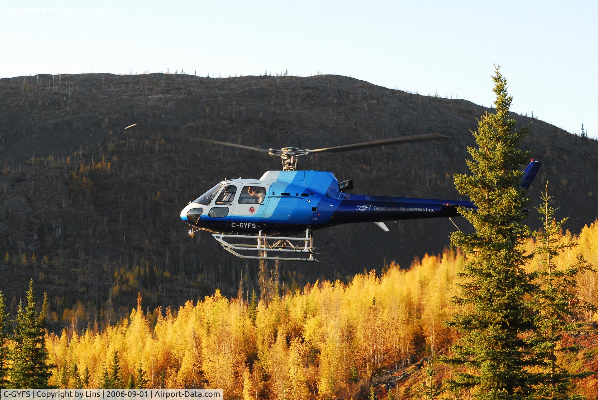 C-GYFS, 2004 Aerospatiale AS-350B Ecureuil C/N 3868, Bransons Lodge, Port Radium, NWT