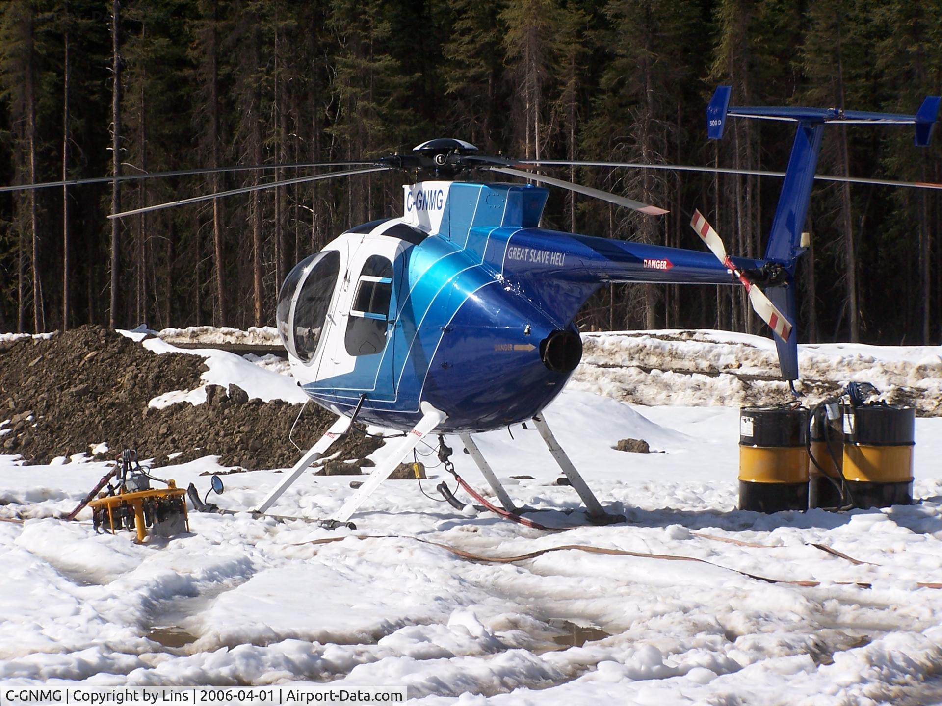 C-GNMG, Hughes 369D C/N 300693D, Seismic, 30 kms South Of Pink Mountain, BC