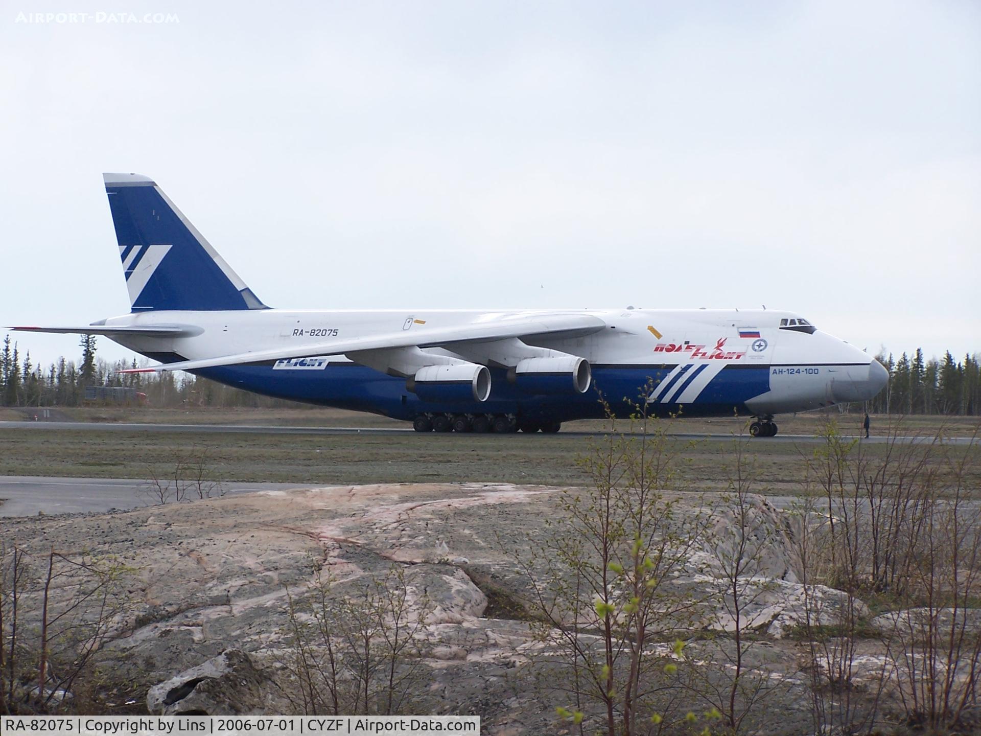 RA-82075, 1994 Antonov An-124-100 Ruslan C/N 9773053459147, Antonov AN-124-100 At Yellowknife Airport