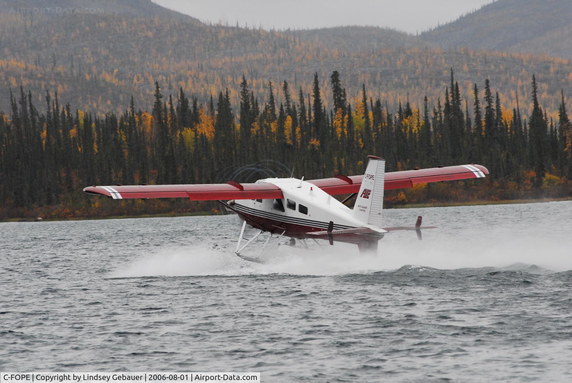 C-FOPE, 1968 De Havilland Canada DHC-2 Turbo Beaver Mk.3 C/N 1691TB59, Taking Off At Bransons Lodge, Great Bear Lake