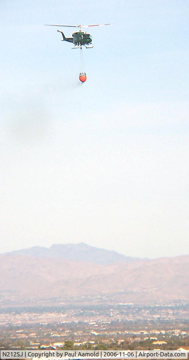 N212SJ, 1973 Bell 212 C/N 30596, En Route to mountain fire in Phelan, CA