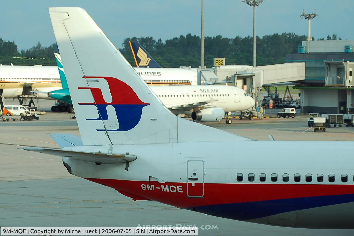 9M-MQE, Boeing 737-4H6 C/N 26462, In Singapore