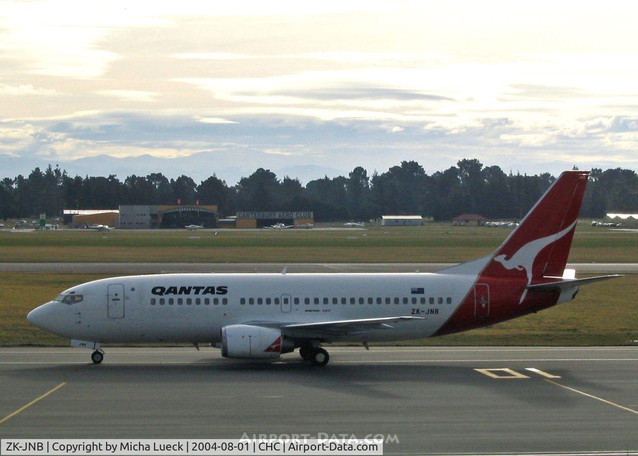 ZK-JNB, 1987 Boeing 737-376 C/N 23491, in the Garden City