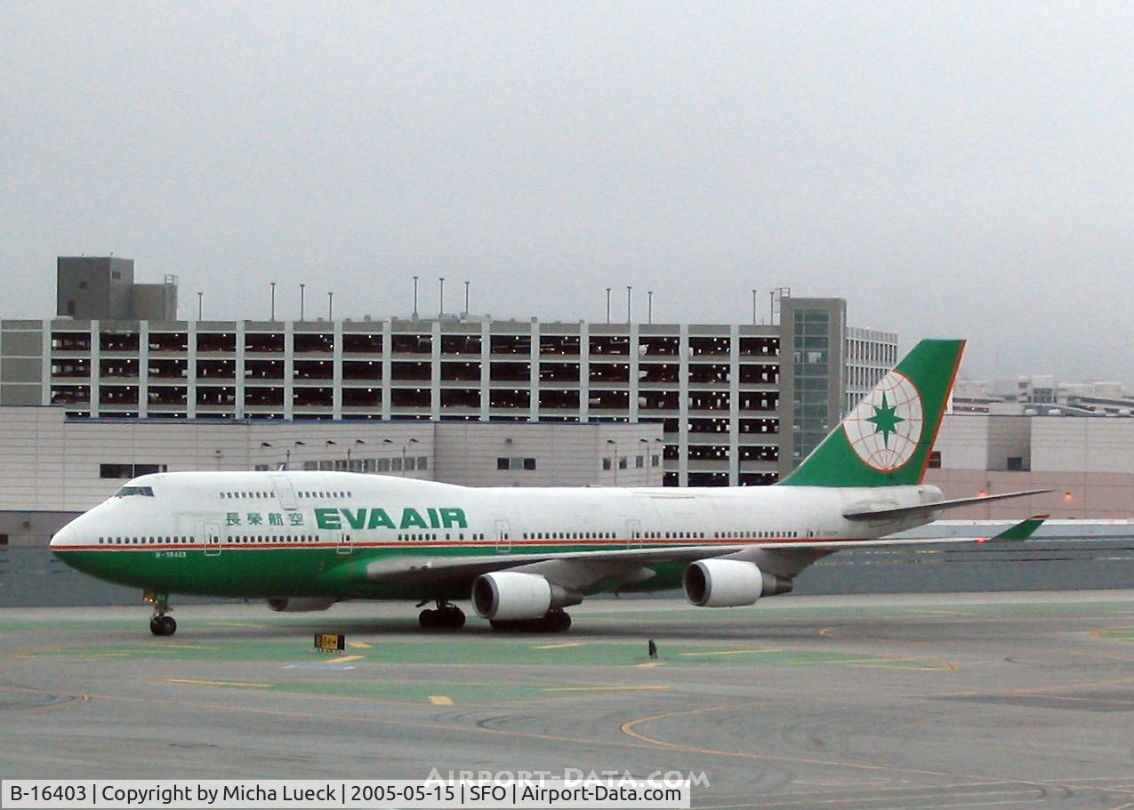 B-16403, 1993 Boeing 747-45E C/N 27141, Arriving in San Francisco