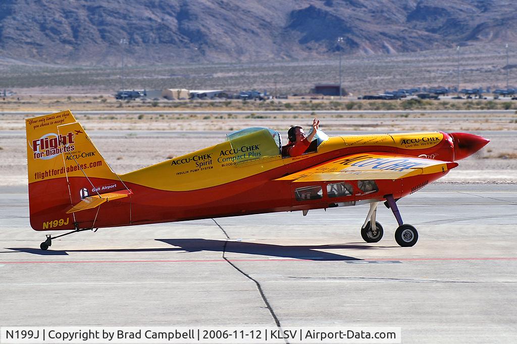 N199J, 1996 Stephens Akro Laser Z200 C/N 006, Flight for Diabetes - Wonder Lake, Illinios / 1996 Oconnell John E Z-200