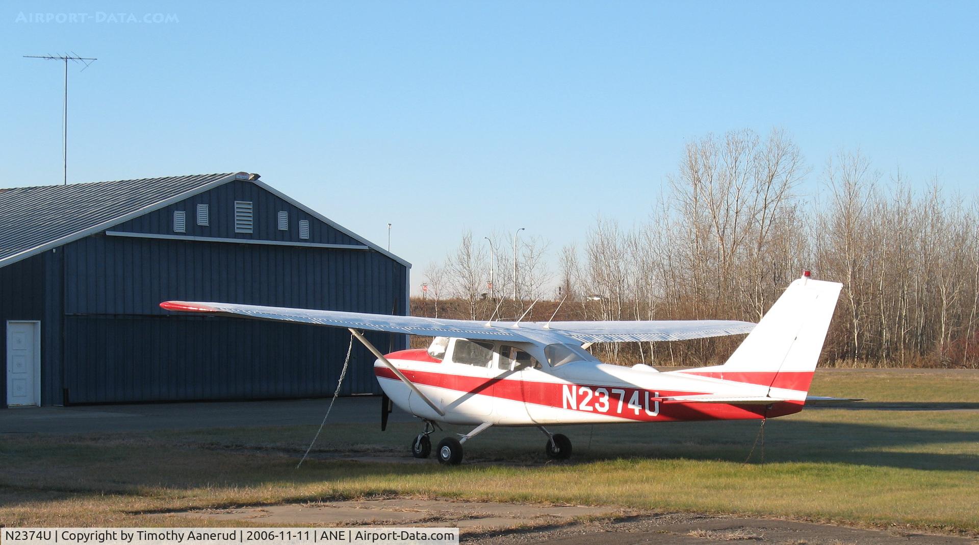 N2374U, 1962 Cessna 172D Skyhawk C/N 17249974, 1962 Cessna 172D Skyhawk, c/n 17249974, Parked on the west side of Anoka County