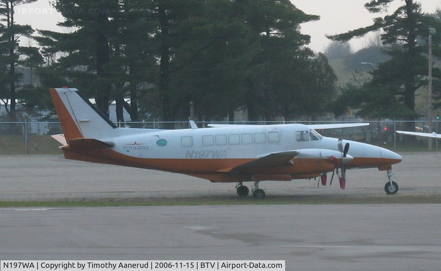 N197WA, 1970 Beech 99A C/N U-130, Parked at Burlington, VT
