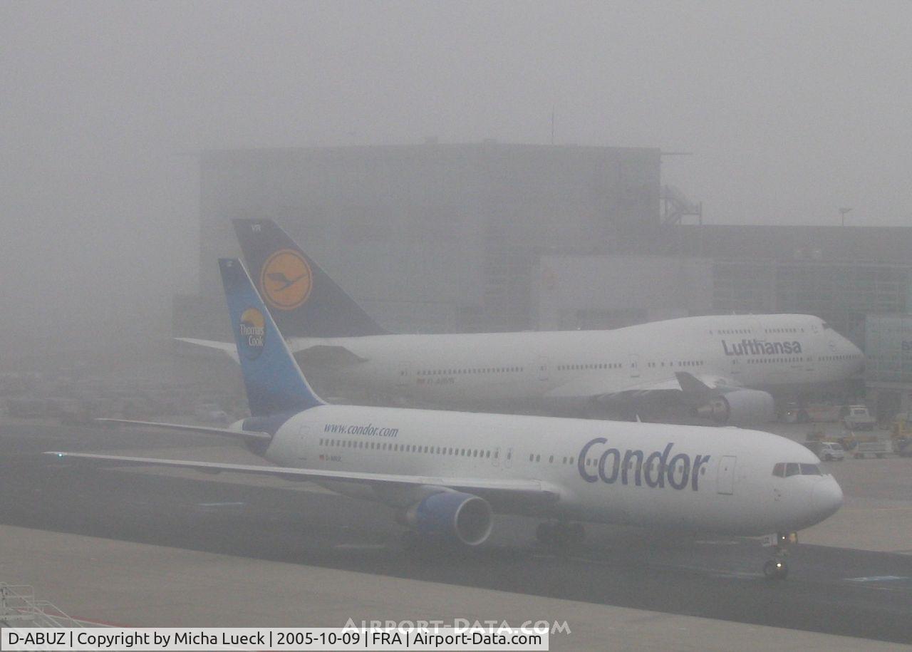 D-ABUZ, 1991 Boeing 767-330/ER C/N 25209, Dense fog in Frankfurt