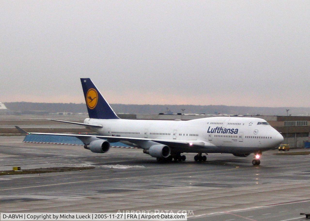 D-ABVH, 1991 Boeing 747-430 C/N 25045, A wet day in Frankfurt