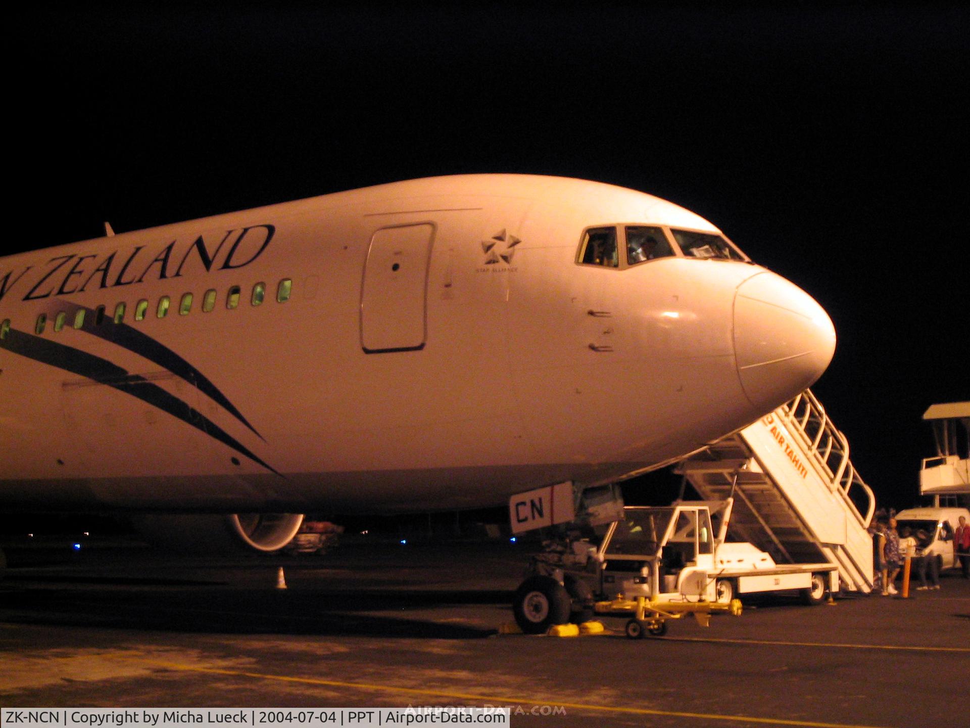 ZK-NCN, 2000 Boeing 767-319 C/N 29388, Short stop on the way from Los Angeles to Auckland via Papeete and Rarotonga