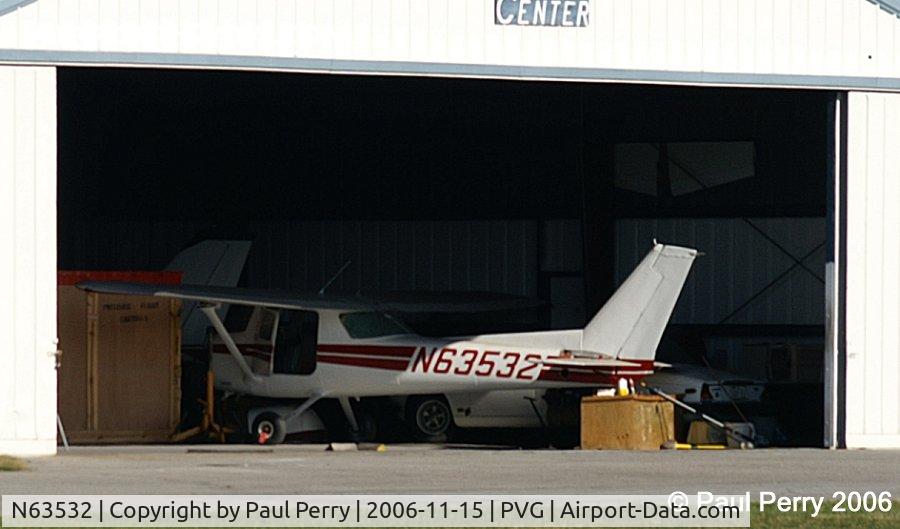 N63532, 1975 Cessna 150M C/N 15077377, Getting some rest in Mercury Flight Center's hangar