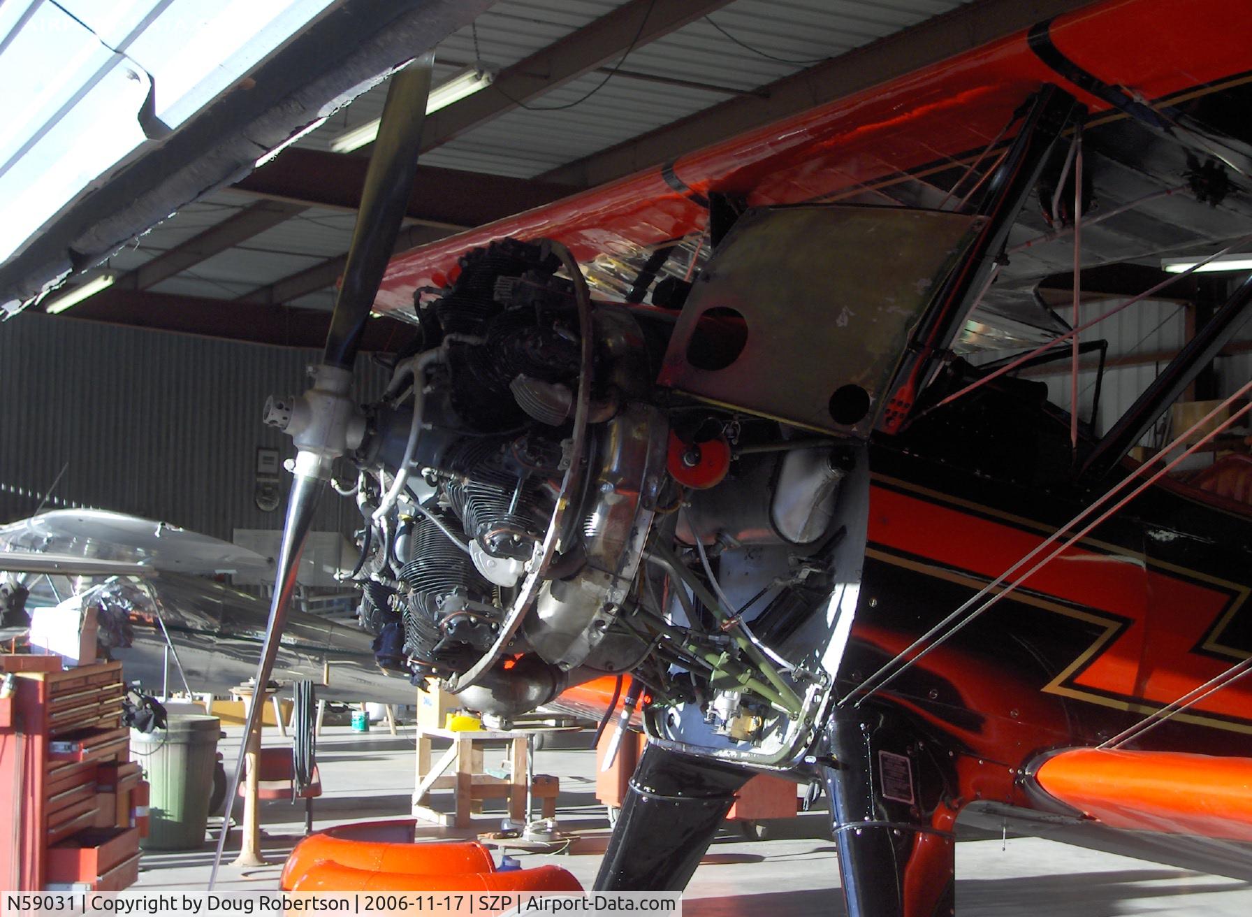 N59031, 1941 Boeing A75N1(PT17) C/N 75-3808, 1941 Boeing Stearman A75N1, Continental W670 220 Hp, engine maintenance
