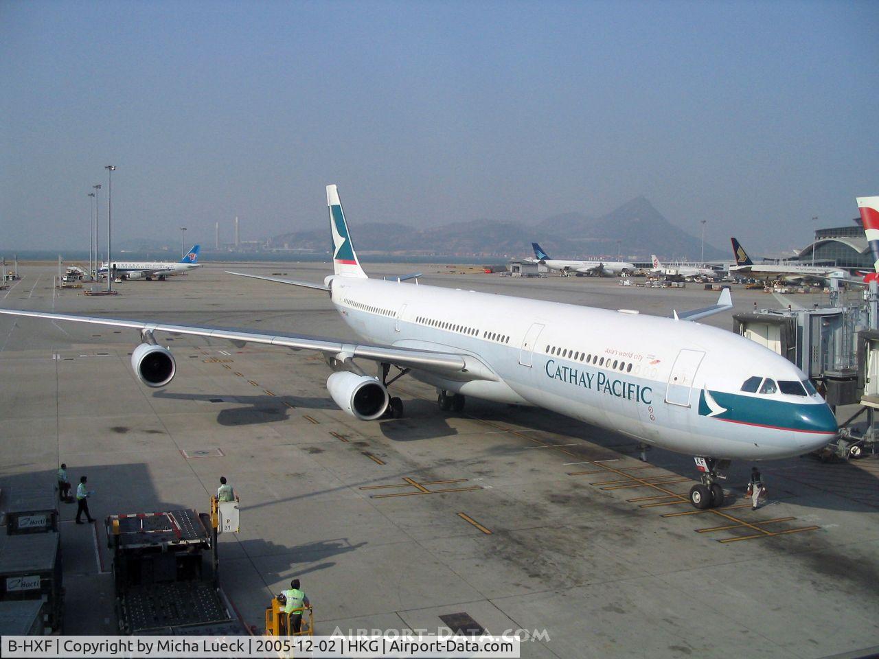 B-HXF, Airbus A340-313 C/N 160, At the gate