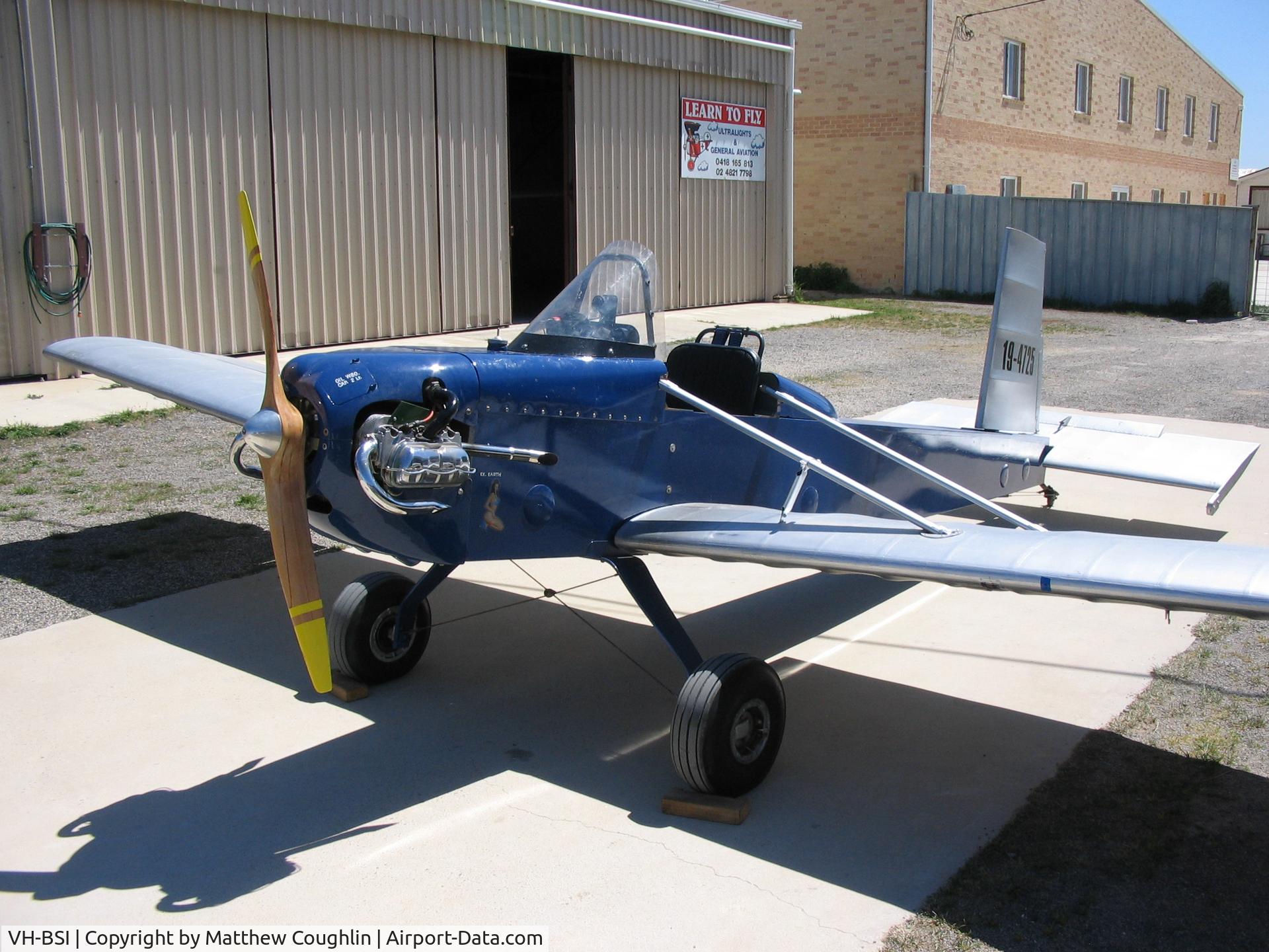 VH-BSI, 1970 Evans VP-1 Volksplane C/N Q3, VP1 located at Goulburn NSW