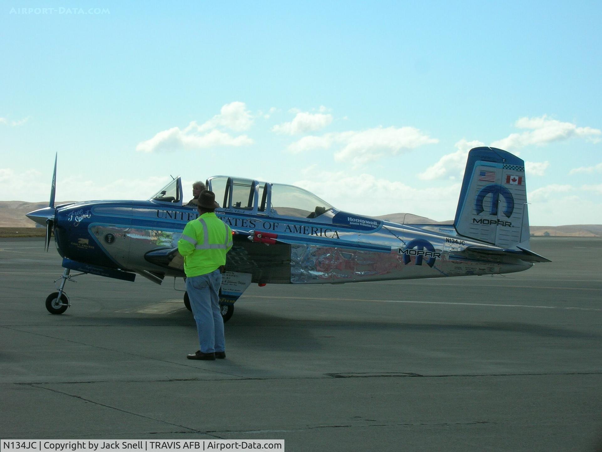 N134JC, 1955 Beech T-34-A (A45) Mentor C/N G-812, Taken at the 2005 Travis Air Show