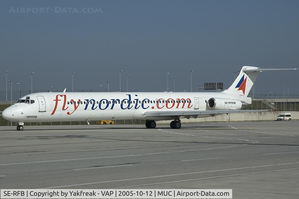 SE-RFB, 1991 McDonnell Douglas MD-82 (DC-9-82) C/N 53246, Fly Nordic MD80