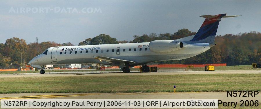 N572RP, 2004 Embraer EMB-145LR C/N 14500828, Headed outbound, more places to go