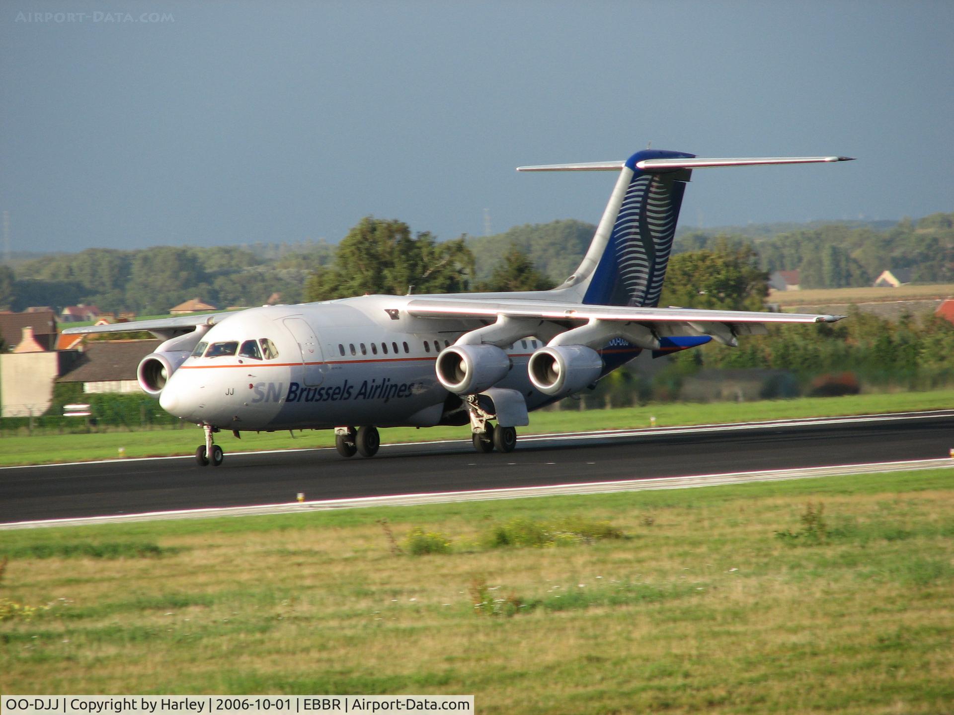 OO-DJJ, 1991 British Aerospace BAe.146-200 C/N E2196, Landed in Brussels on RWY 25L