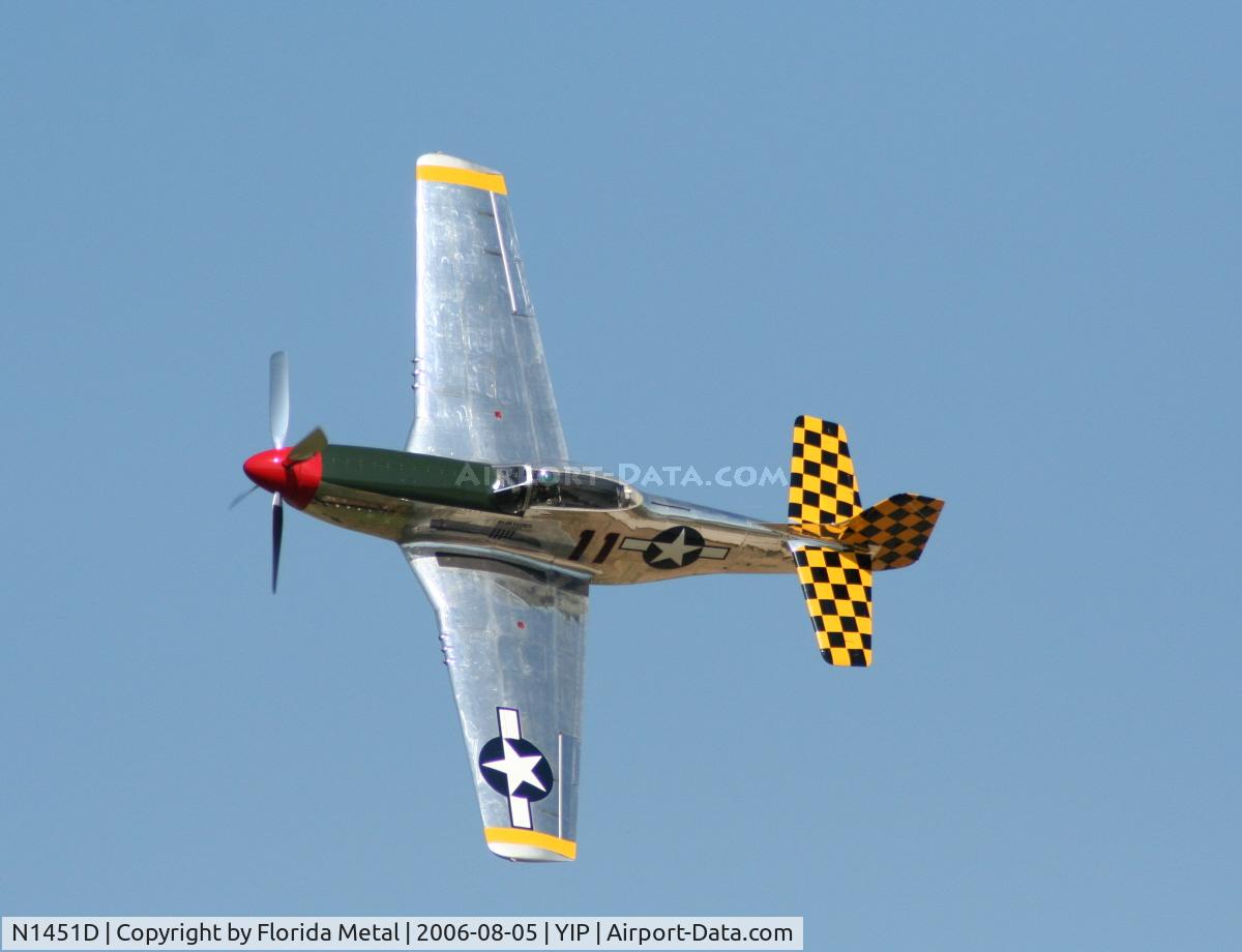 N1451D, 1944 North American P-51D Mustang C/N 44-74446A, Checkertail P-51