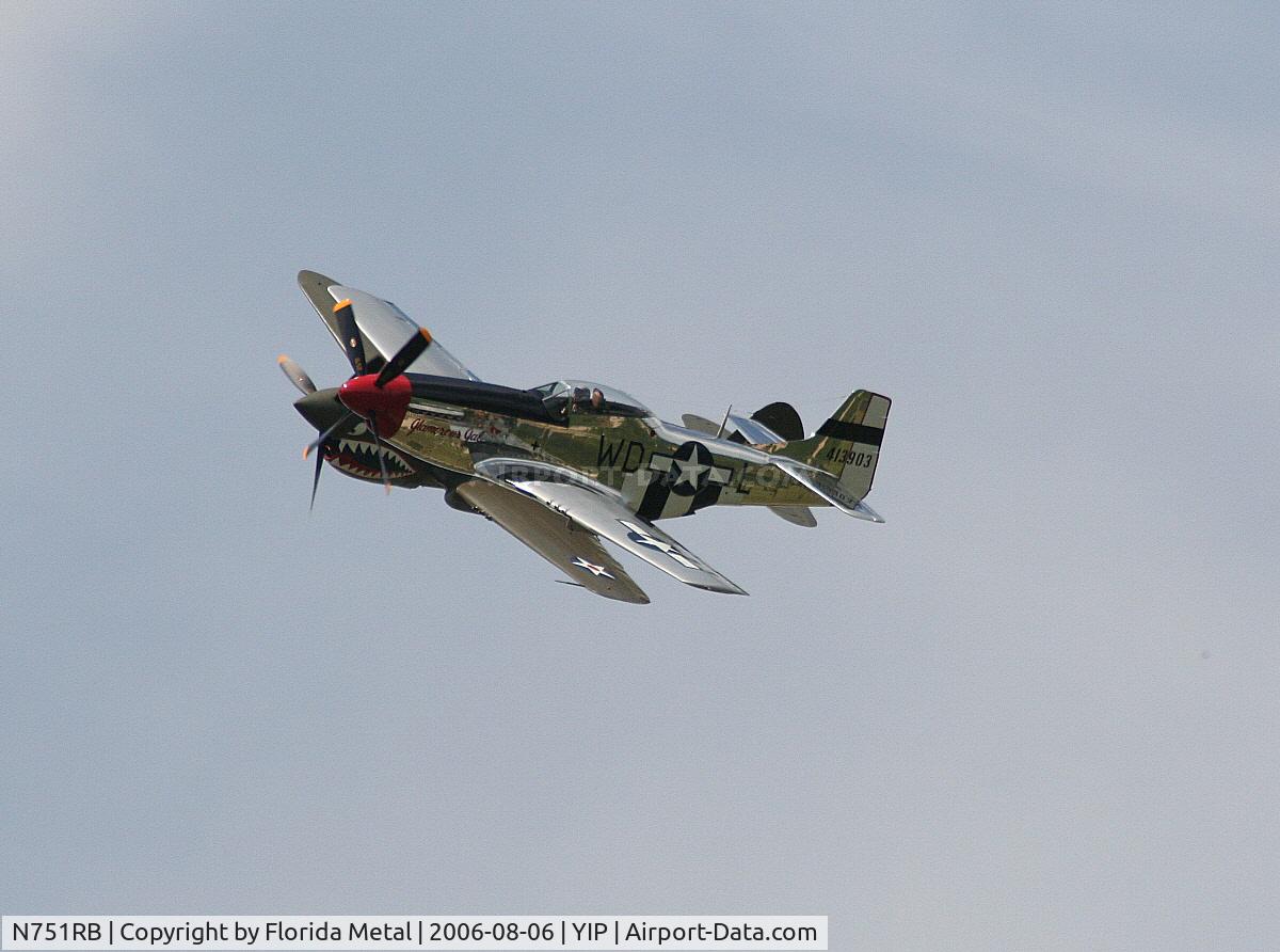 N751RB, 1944 North American P-51D Mustang C/N 44-13903JP, In flight with P-40