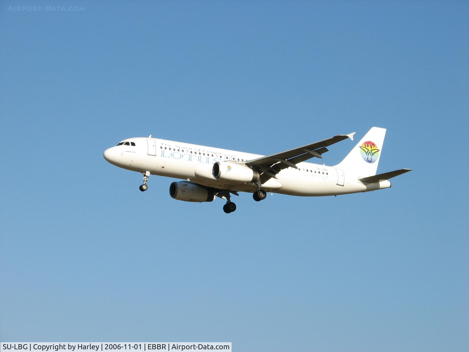 SU-LBG, 1997 Airbus A320-232 C/N 743, Landing in Brussels on RWY 25L