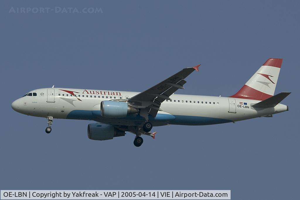 OE-LBN, 1997 Airbus A320-214 C/N 768, Austrian Airlines