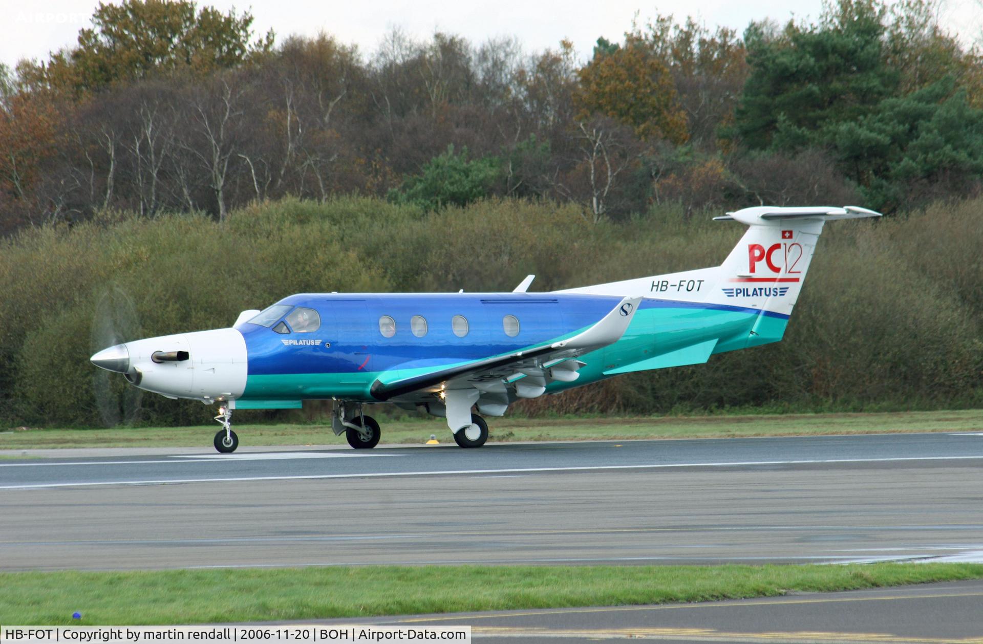 HB-FOT, 1995 Pilatus PC-12/45 C/N 121, PC12