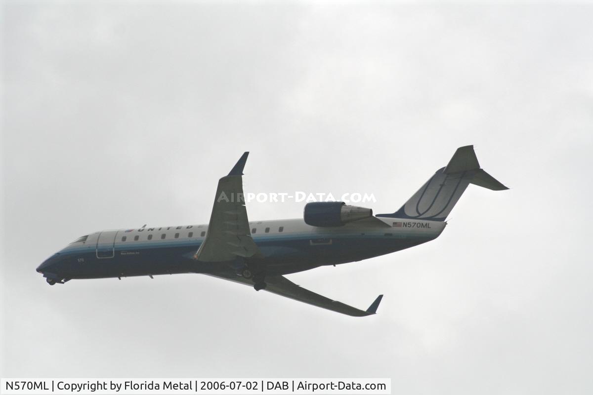 N570ML, 1997 Bombardier CRJ-200LR (CL-600-2B19) C/N 7206, United Express