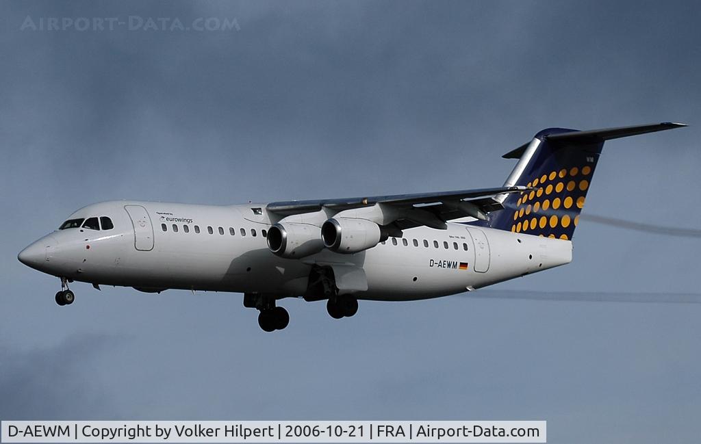 D-AEWM, 1989 British Aerospace BAe.146-300 C/N E3125, BAe 146-300 on final at fra